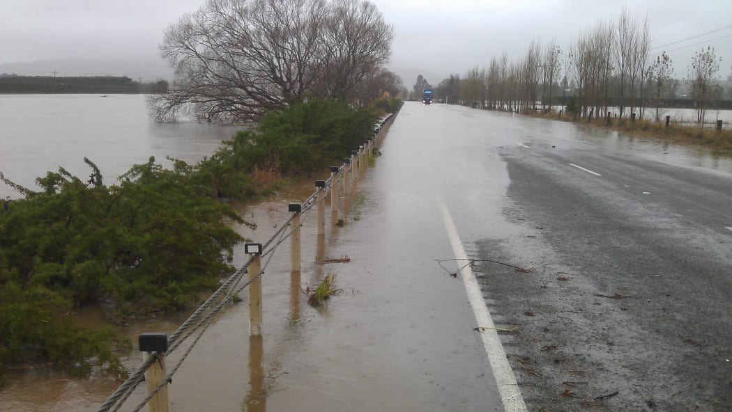 State Highway 1 near Waikouaiti has been restricted to trucks only.