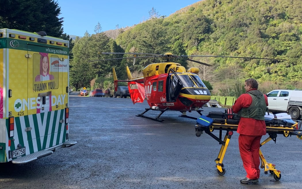 Life Flight attends an incident in Akatarawa Forest Park describe as a head-on between two motorbike riders