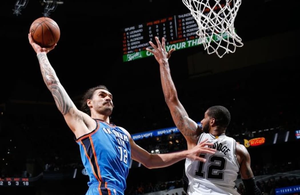 Steven Adams was on form as OKC enjoyed a one point win over the Spurs.
