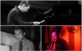 Images of Billy Strayhorn, Fred Hersch and Richard Cortez.