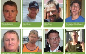 Victioms of the explosion at the Pike River Coal Mine