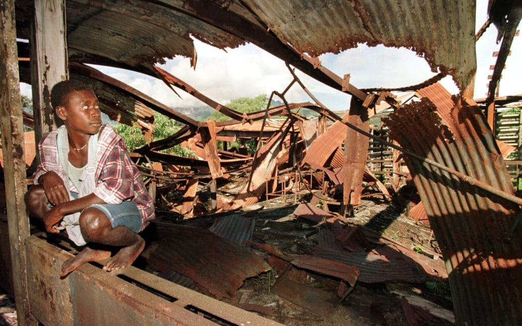 The Bougainville Civil War caused incredible devastation and loss, including this picture taken at the ruins of Arawa Hospital in 1997.