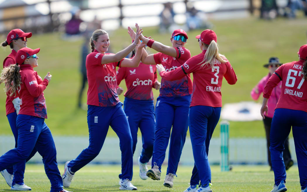 England players celebrate