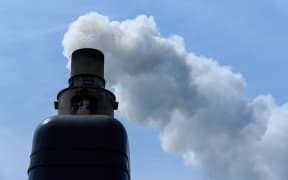 Dirty exhaust pipe or chimney of ship