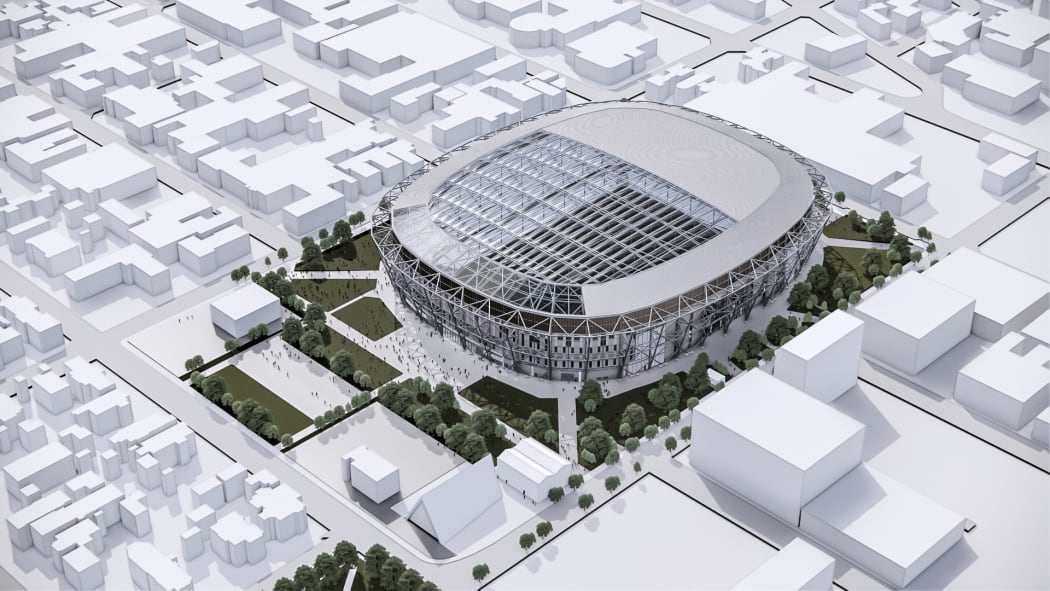 Aerial view of the Canterbury Multi Use Arena