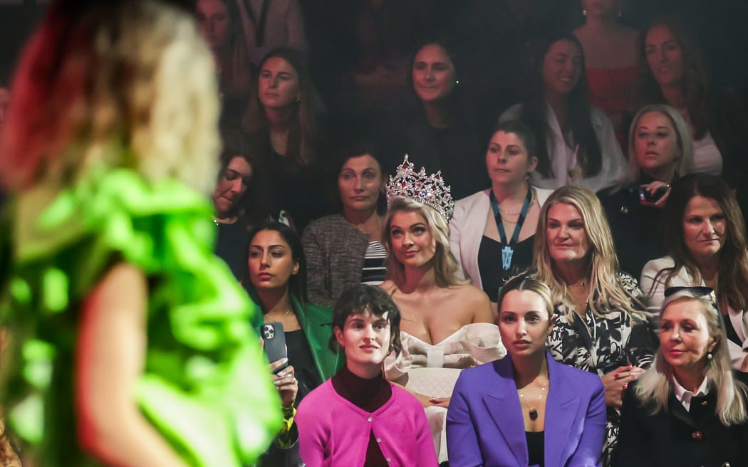 AUCKLAND, NEW ZEALAND - AUGUST 30: Guests during the Kathryn Wilson Footwear show during New Zealand Fashion Week 23: Kahuria at Viaduct Events Centre‎ on August 30, 2023 in Auckland, New Zealand.