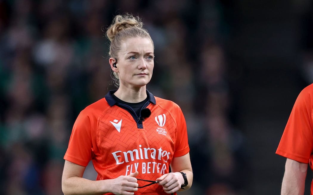 Scottish rugby referee Hollie Davidson.
