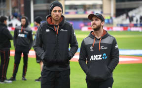 Tim Southee and Kane Williamson.
New Zealand Black Caps v India.