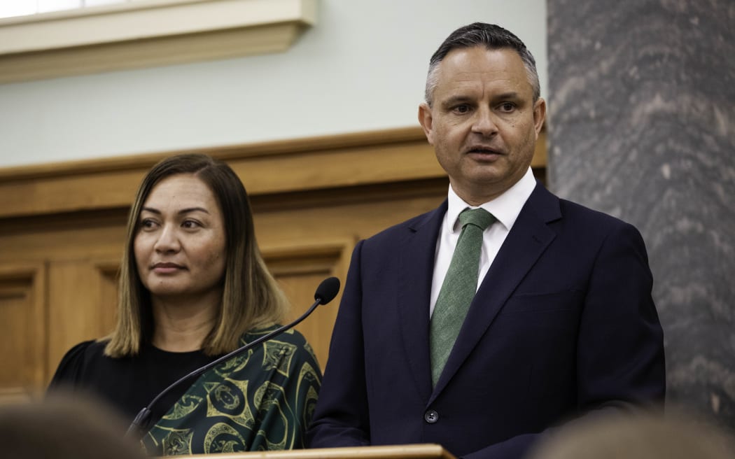 Green Party co-leaders Marama Davidson and James Shaw