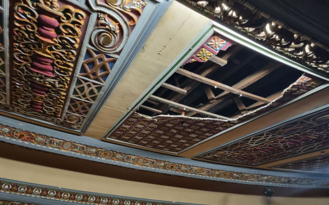 There are holes in the ceiling at the historic St. James.