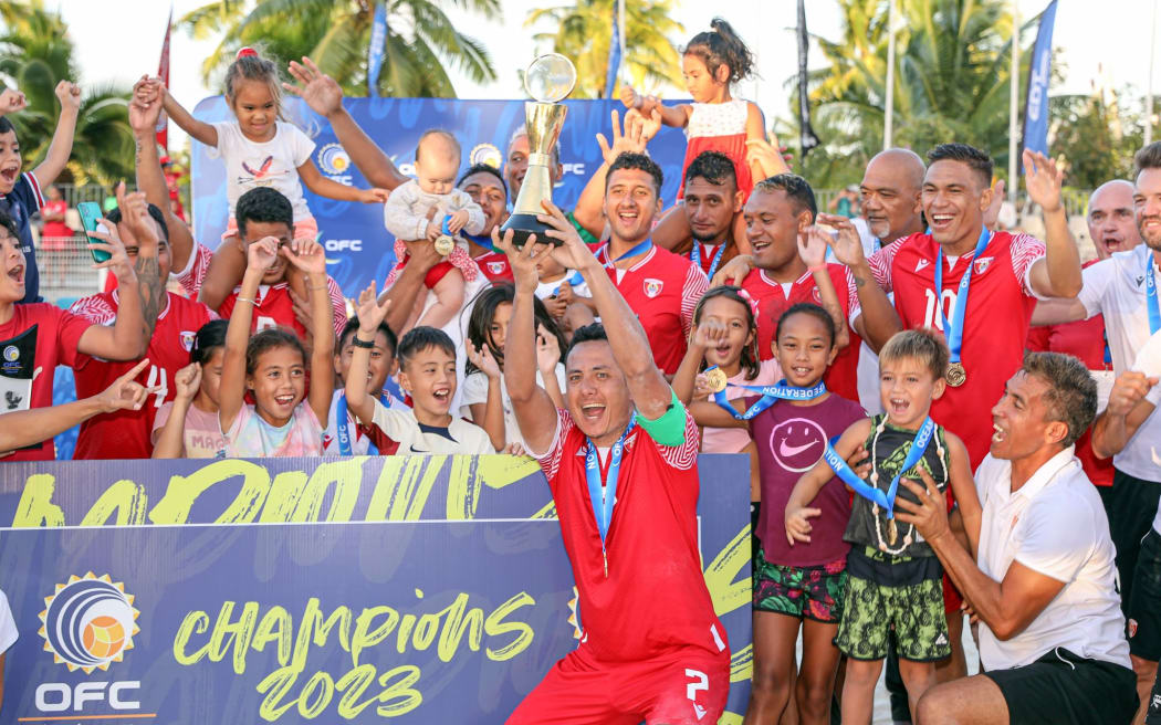 Tahiti champions again after seven-goal masterclass on the sand | RNZ News