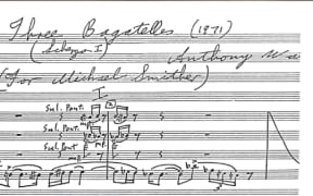 Original manuscript of Three Bagatelles by Anthony Watson