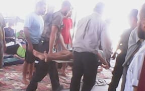 Protest at Australian-run asylum seeker detention centre on manus Island, PNG