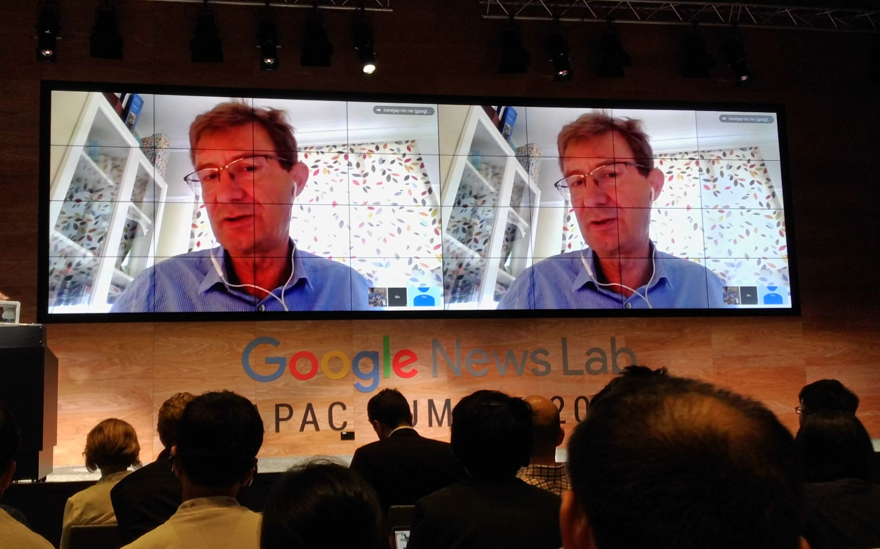 Nic Newman from the Reuters Institute for the Study of Journalism addressing the Google News Lab summit.