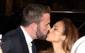 HOLLYWOOD, CALIFORNIA - FEBRUARY 13: (L-R) Ben Affleck and Jennifer Lopez attend the Los Angeles premiere of Amazon MGM Studios "This Is Me...Now: A Love Story" at Dolby Theatre on February 13, 2024 in Hollywood, California.   Monica Schipper/Getty Images/AFP (Photo by Monica Schipper / GETTY IMAGES NORTH AMERICA / Getty Images via AFP)