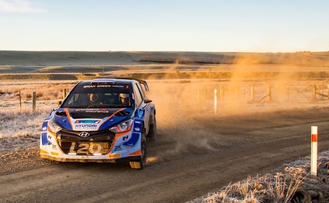 Hayden Paddon at the wheel of his Hyundai i20 AP4+