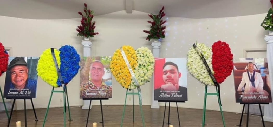 Portraits of Taumaoe Filipo, Ierome Vili, Faasaulala Ahoni, and Alatina Faleasi who were killed in an accident,