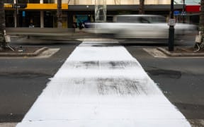 A rainbow pedestrian crossing has been painted over by Destiny Church members in Gisborne