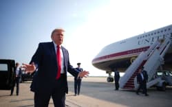 JOINT BASE ANDREWS, MARYLAND - JULY 01: U.S. President Donald Trump stops to speak to the media before boarding Air Force One on July 01, 2026 at Joint Base Andrews, Maryland. Trump is traveling to North Dakota to attend the Theodore Roosevelt Presidential Library dedication on his first trip using the new Air Force One aircraft gifted to the U.S. by Qatar’s government.   Andrew Harnik/Getty Images/AFP (Photo by Andrew Harnik / GETTY IMAGES NORTH AMERICA / Getty Images via AFP)