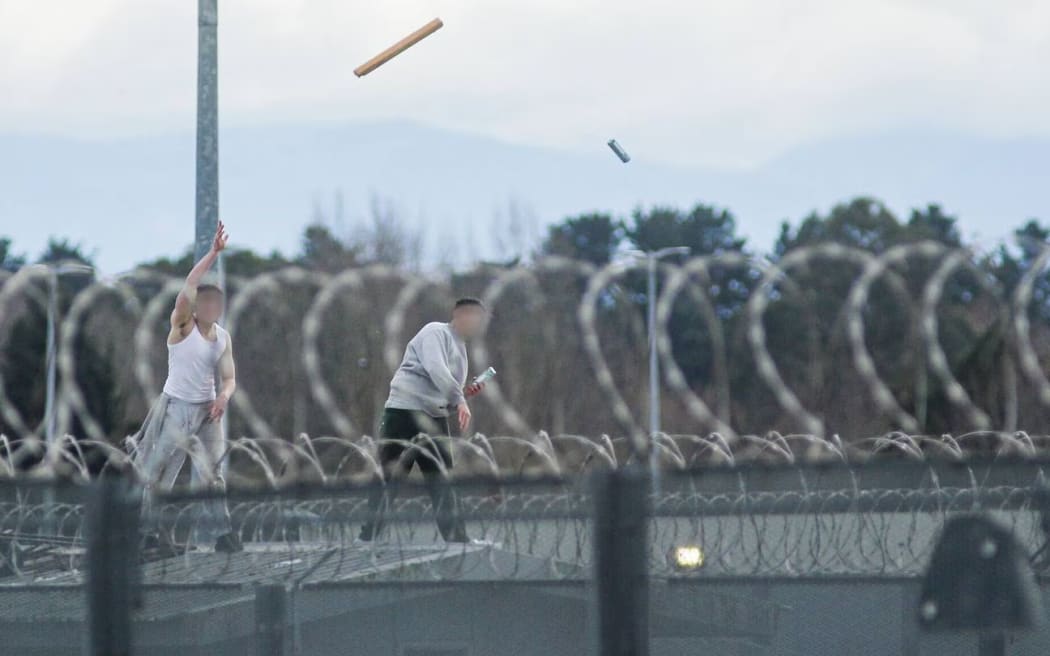 Rioters at Hawke's Bay prison hurled objects at Corrections staff and firefighters.