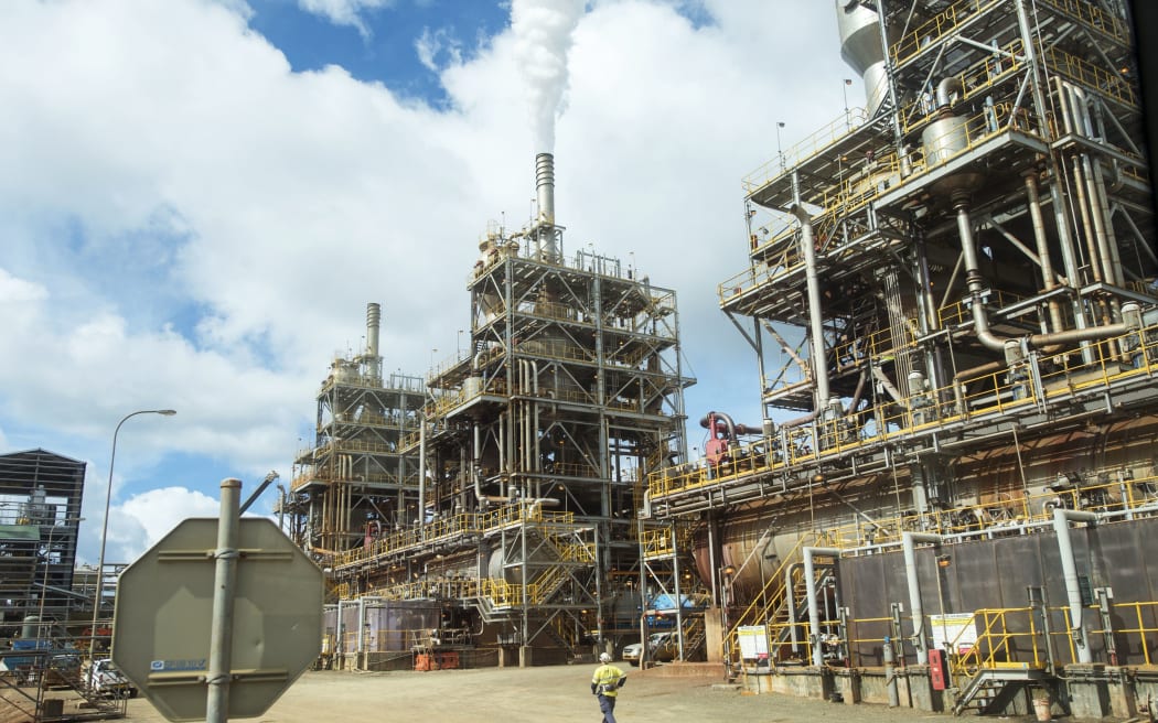 A photo taken on May 27, 2015 shows Brasilian Vale's nickel processing plant of Goro in southern New Caledonia.