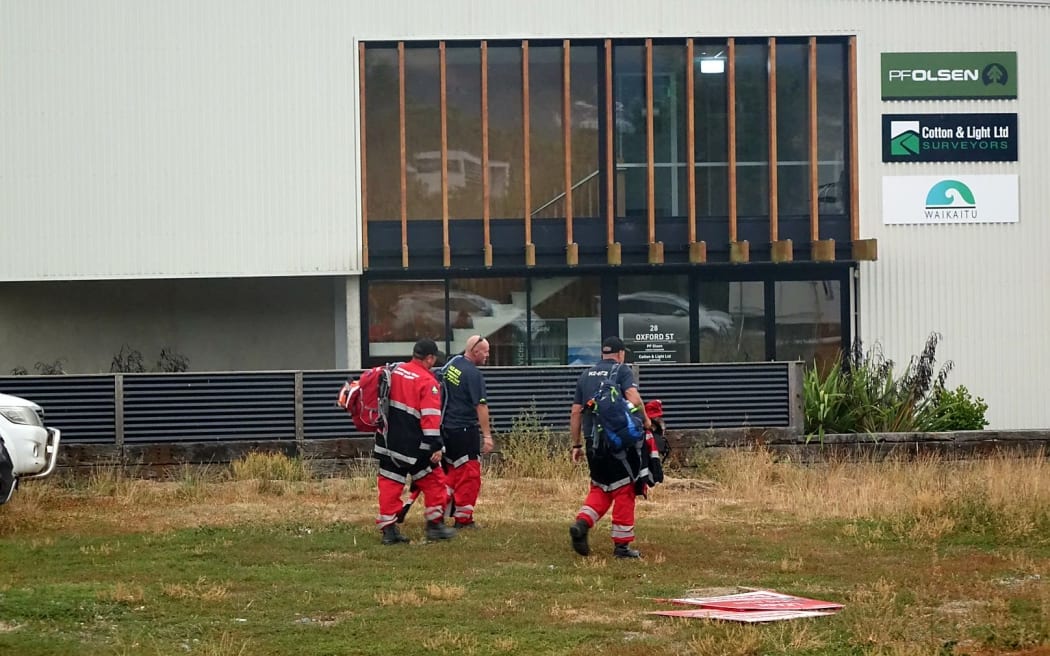 Crew change this morning at Nelson Tasman Civil Defence Emergency Management Centre in Richmond.