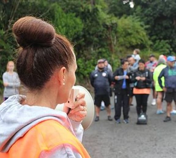 Preparing for the start of the relay.
