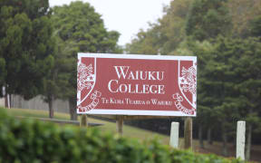 Waiuku College sign