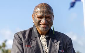 Kaumātua Rangi Maclean at a vaccination event at Manurewa marae