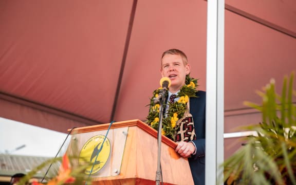 Chrs Hipkins at Gordon's Market