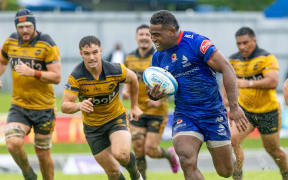 LAUTOKA, FIJI - FEBRUARY 28:Inia Tabuavo of the Fijian Drua runs with the ball during the round three Super Rugby match between Fijian Drua and Hurricanes at Churchill Park, on February 28, 2026, in Lautoka, Fiji. (Photo by Pita Simpson/Getty Images)