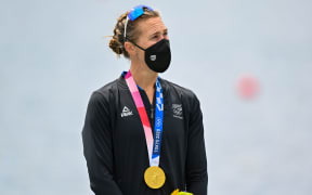 Emma Twigg (NZL) gold medal winner in the women's single scull.
Tokyo 2020 Olympic Games Rowing at the Sea Forest Waterway, Tokyo, Japan on Friday 30th July 2021.