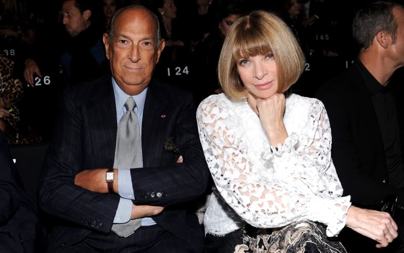 Oscar de la Renta with American Vogue editor Anna Wintour.