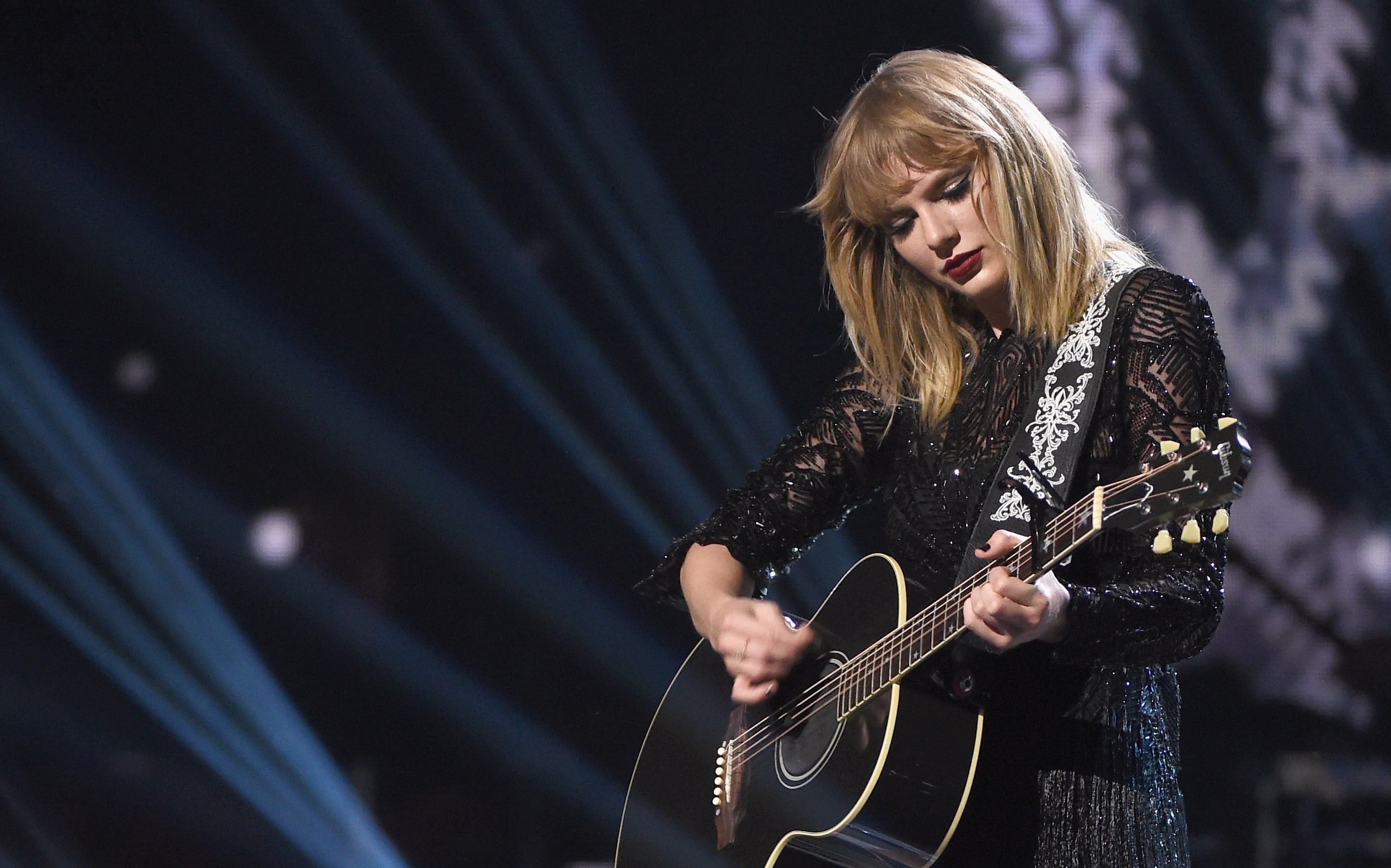 Taylor Swift on stage in Houston, Texas in February 2017.