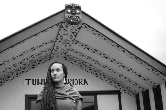 Ria hall outside Hinemaurea Marae in Hicks Bay.