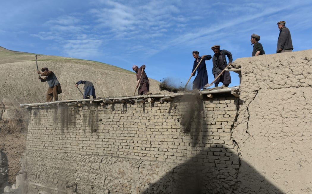 A damaged house after the avalanche in Badakhshan.