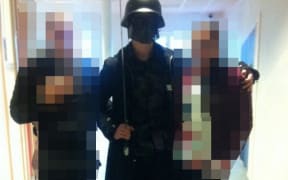 A photo of the masked attacker, taken before he killed two people
