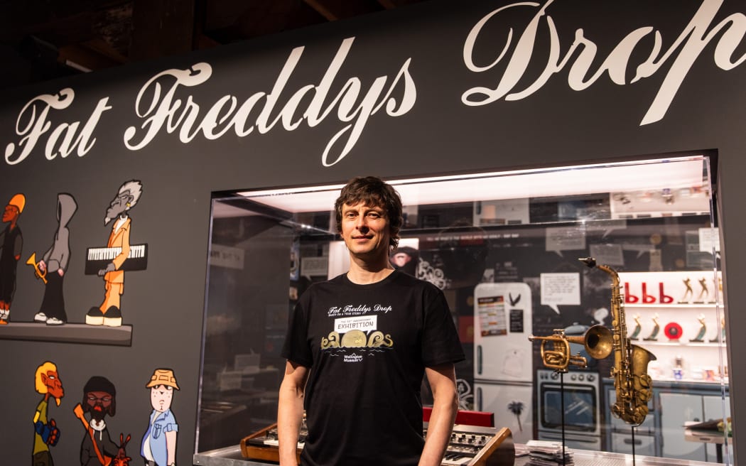 Ian Wards at the Fat Freddy's Drop exhibition at Wellington Museum