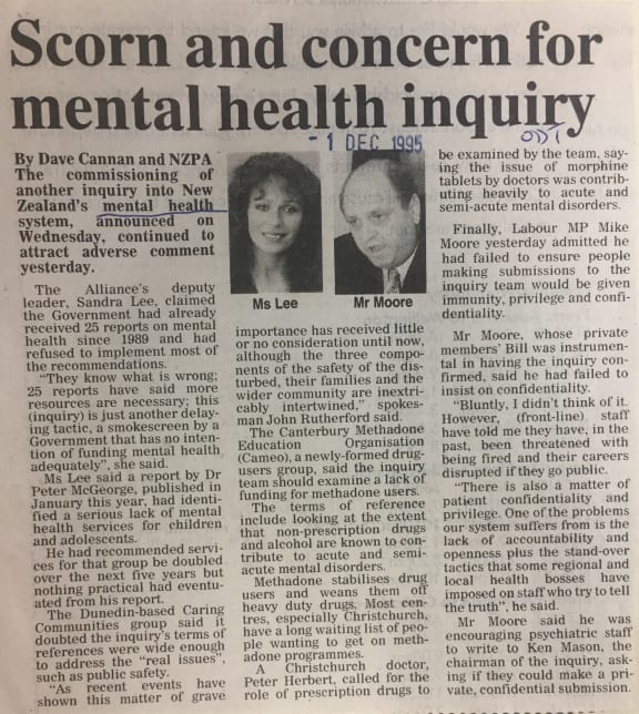 The Otago Daily Times reports in 1995