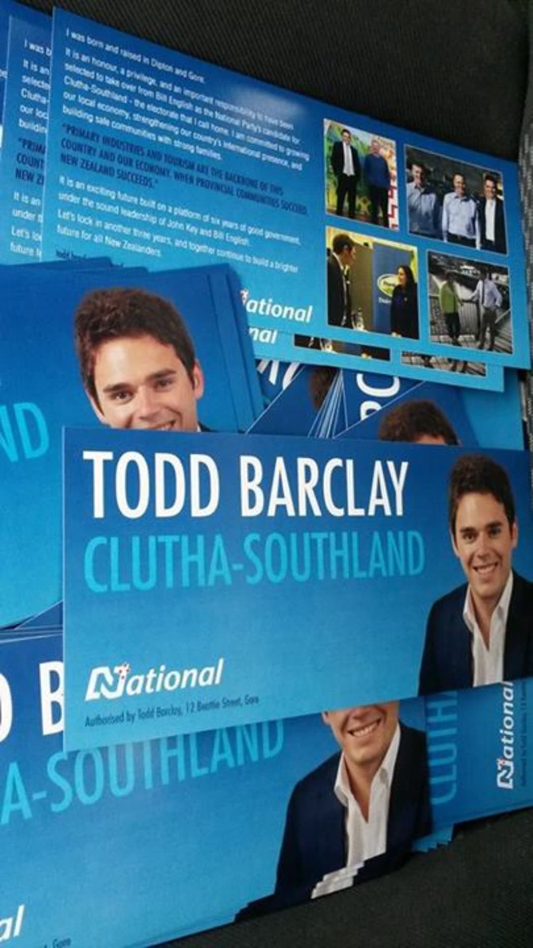 A picture of Todd Barclay's campaign material