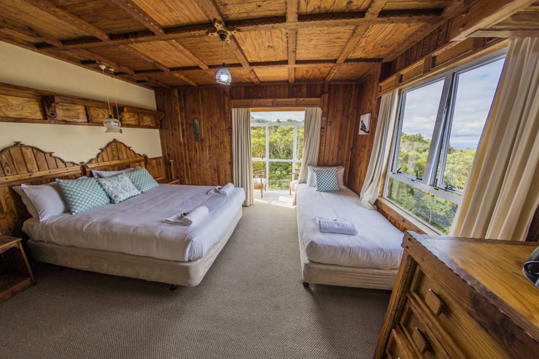 A room at Dawson Falls Lodge on Mt Taranaki.