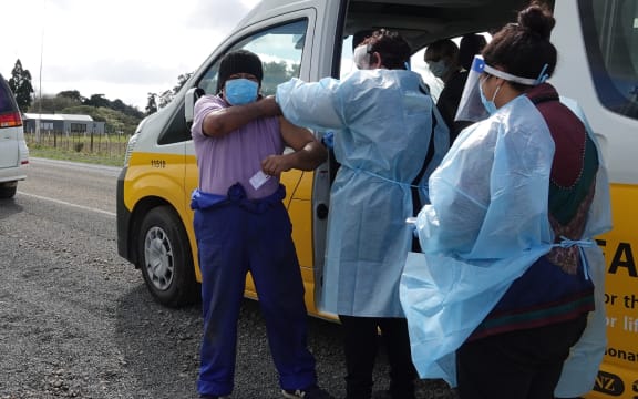 Te Iringa man Grant Tahere's vaccination