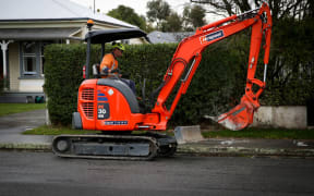 Digger in Christchurch.