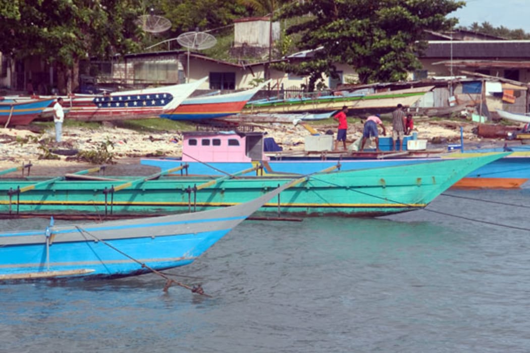 Fishing boats on Biak, West Papua