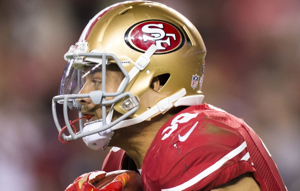 San Francisco 49ers Jarryd Hayne (38) during an NFL preseason game between the San Francisco 49ers and the San Diego Chargers, 2015.