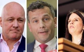 Christopher Luxon, David Seymour and Erica Stanford.