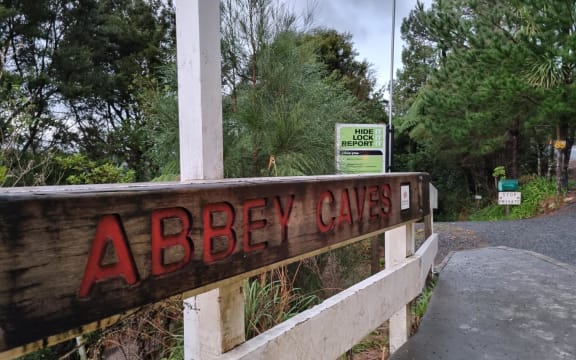 The entrance to Abbey Caves, Whāngarei, where searchers looking for a missing student recovered a body, after a school trip to the cave network.