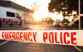 A police cordon in South Auckland. 13 July 2016.