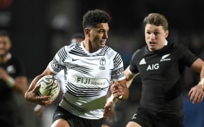 The Flying Fijians wore jerseys with Fiji Airways across their chest, instead of a message promoting Covid-19 vaccinations.