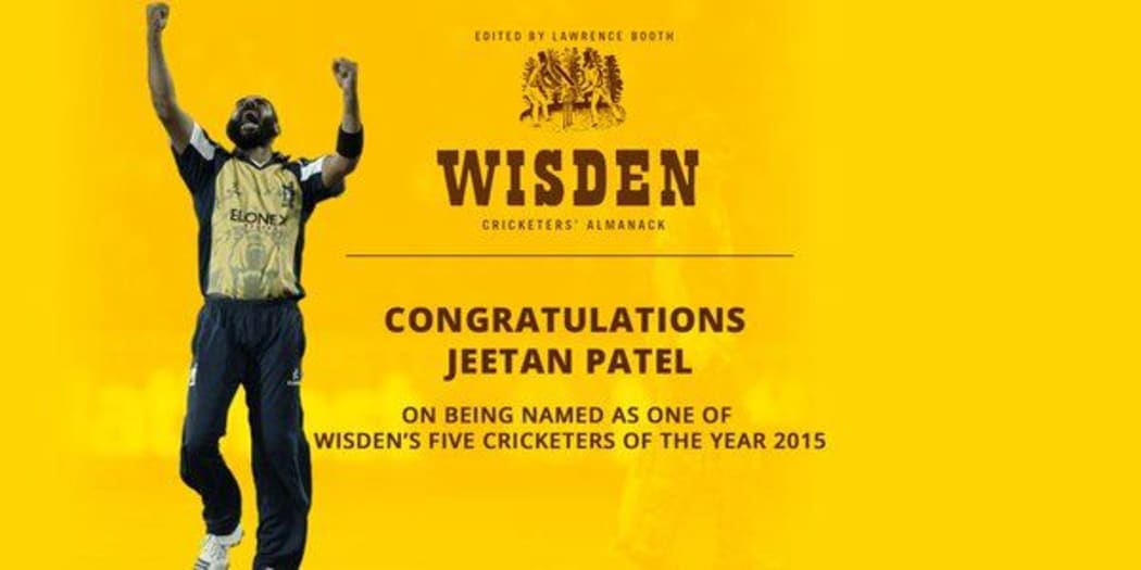 Jeetan Patel was named one of Wisden's Five Cricketers of the Year in 2015